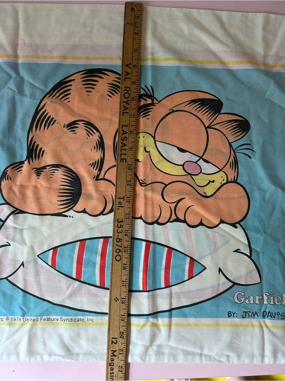 Garfield Vintage 1978 Queen size double sided Pillowcase - Picture 13 of 15